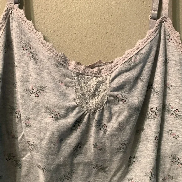 Women’s Gray with print and lace, camisole - Picture 2 of 7